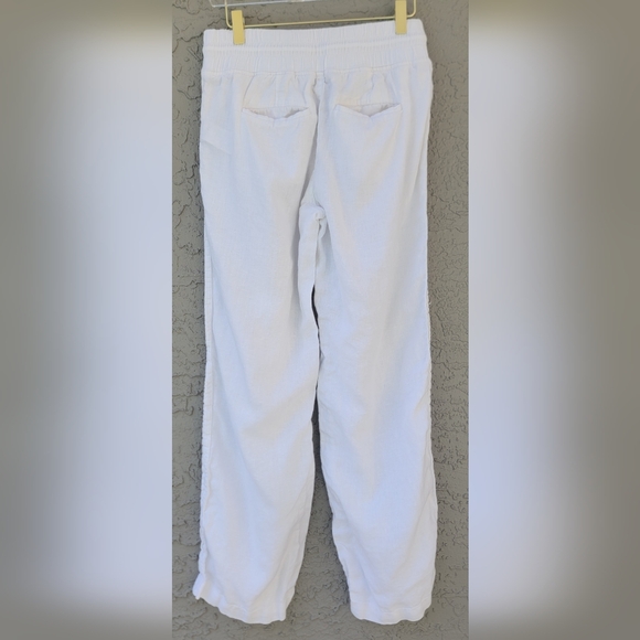 Athleta Cabo 100% Linen  Wide Leg Pants White size 6 - Picture 10 of 10
